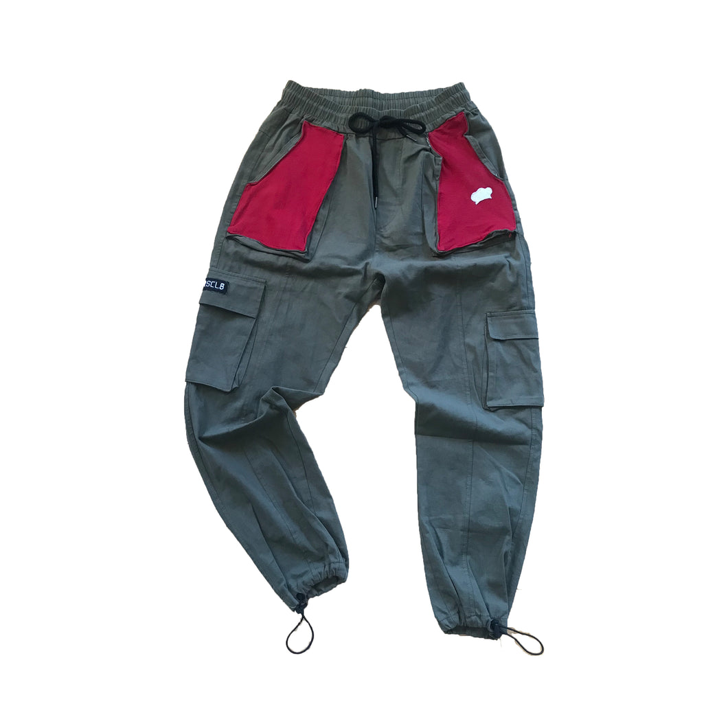 Club Cargo Pants | Olive/Red
